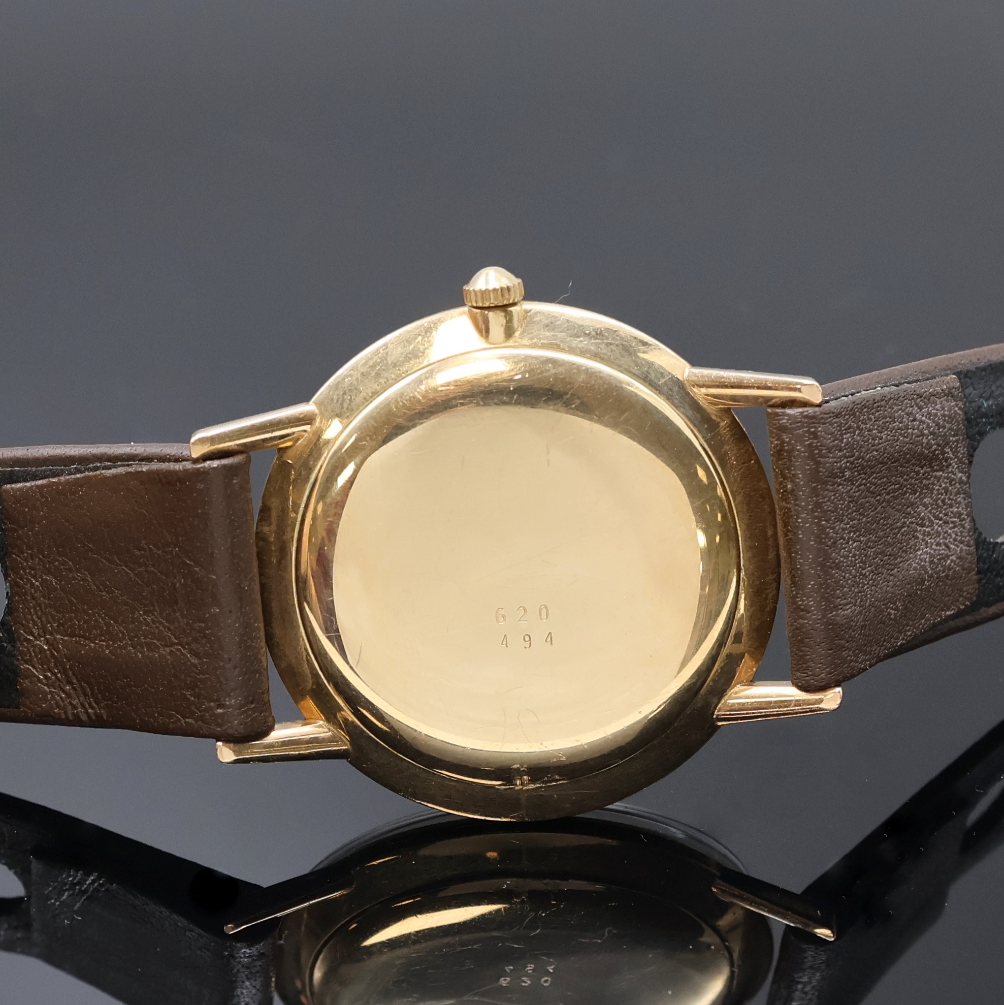 Detail c: KIENZLE Superia Armbandchronometer, Handaufzug, Deutschland/Japan um 1965, verg., 3-teil. Geh., Boden und Glasrand aufgedr., silb. Zifferbl. m. ...