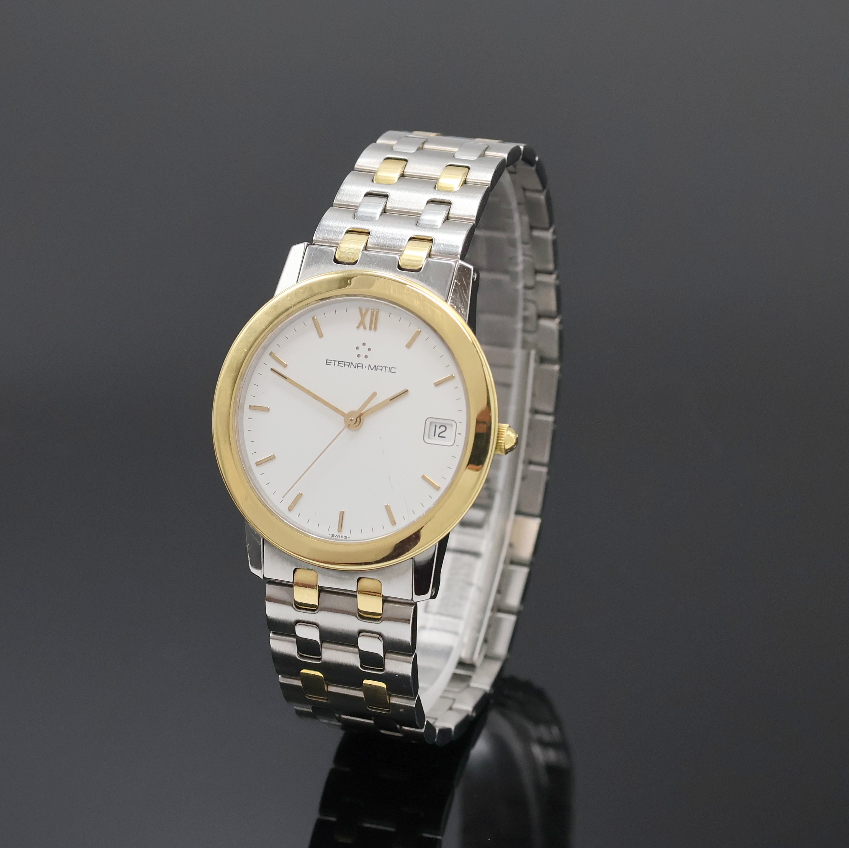 Image 27057862 - ETERNA 1856 Armbanduhr Referenz 3400.47, Automatik, Schweiz um 1990, beids. vergl., z. ...