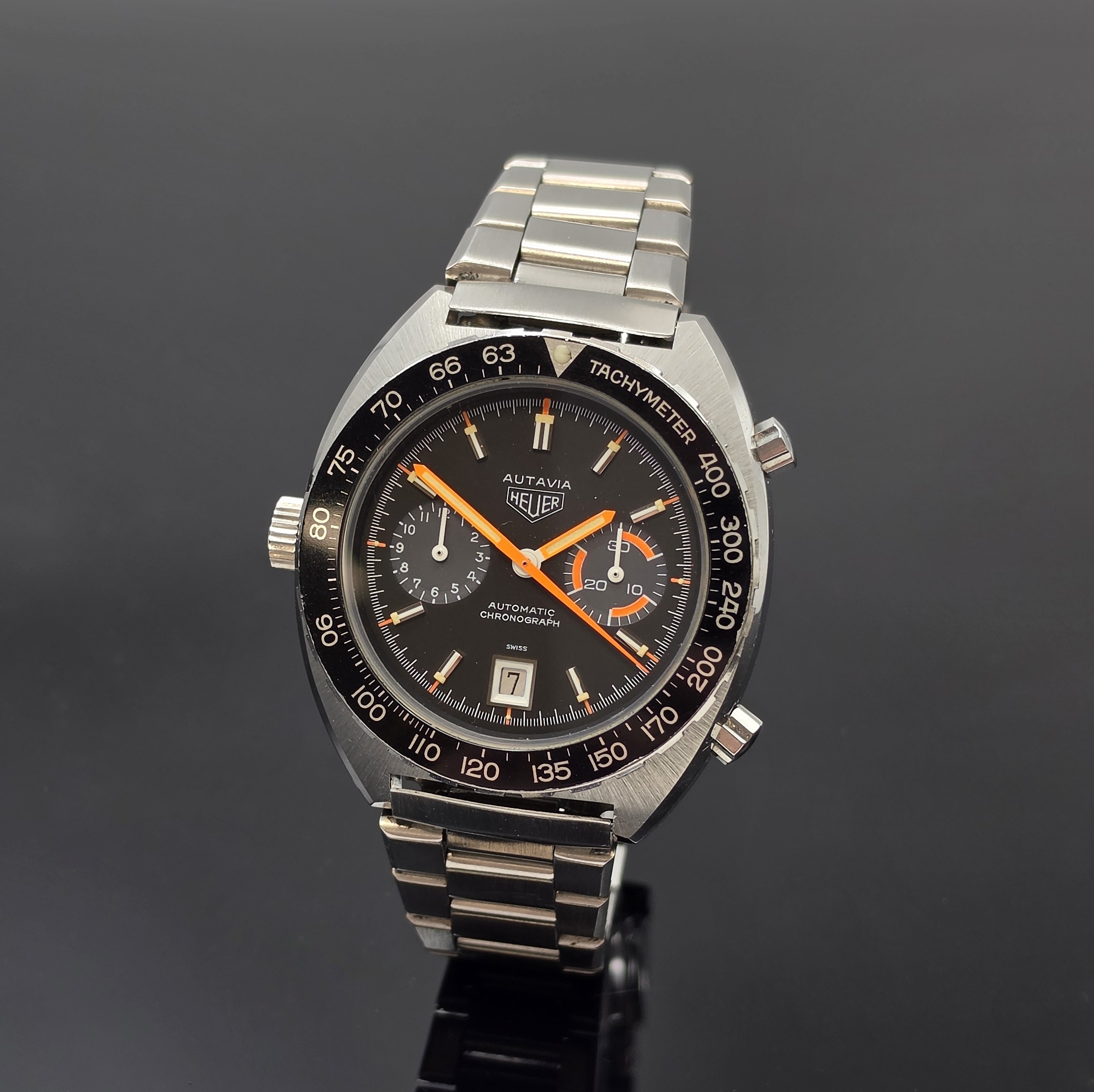 Image 27057890 - HEUER Autavia ´Orange Boy´ rare chronograph reference 11630, self winding, Switzerland ...