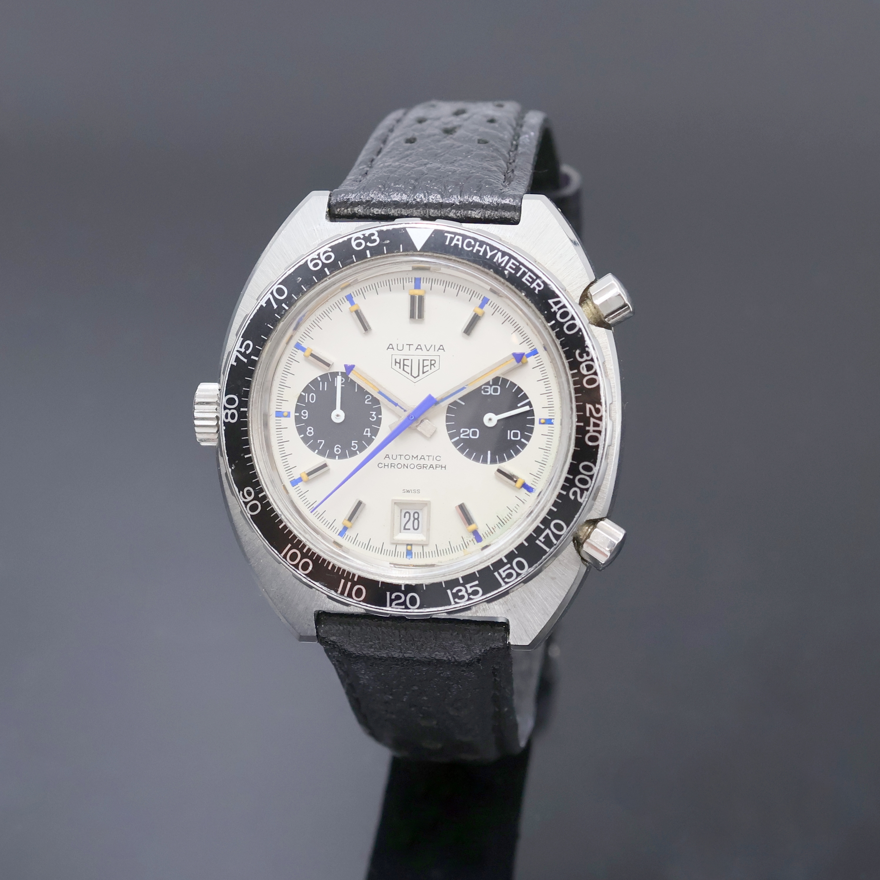 Image 27057891 - HEUER Autavia ´Jo Siffert´ seltener Armbandchronograph Referenz 1163, Automatik, Schweiz ...
