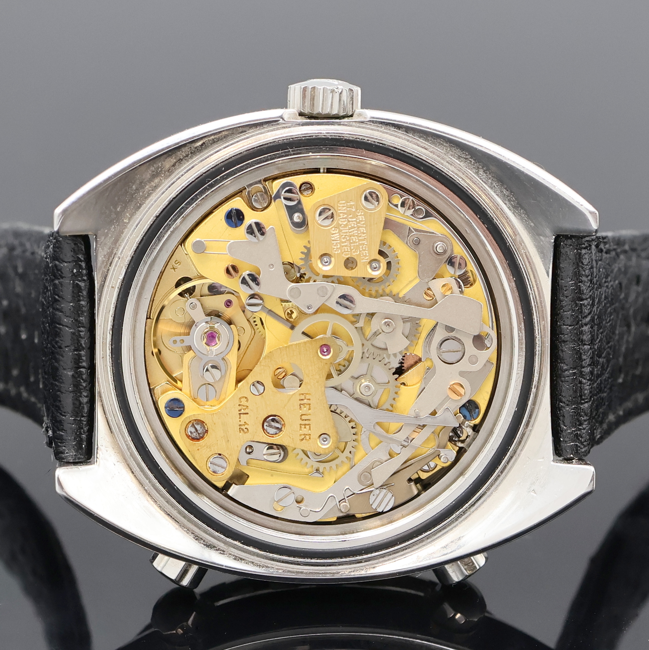 Detail f: HEUER Autavia "Jo Siffert" seltener Armbandchronograph Referenz 1163, Automatik, Schweiz um 1975, Edelstahlgeh., Boden verschr., orig. ...