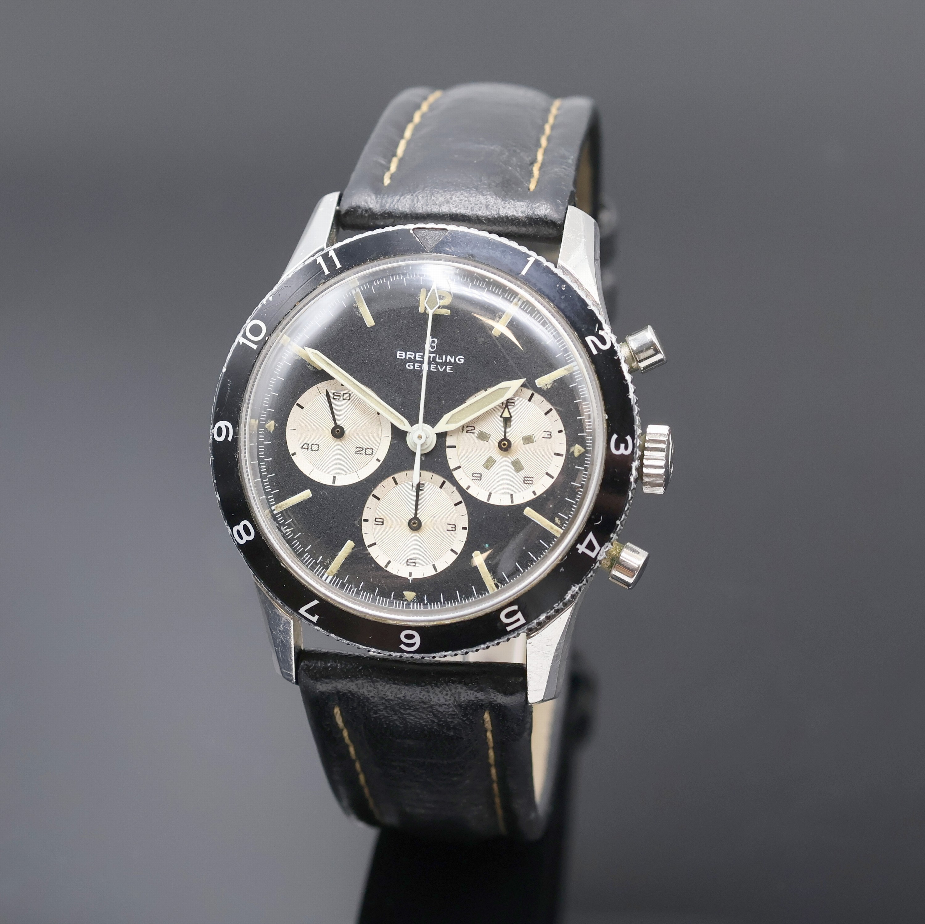 Image 27057895 - BREITLING 765 Co-Pilot Armbandchronograph, Schweiz um 1967, Handaufzug, Edelstahlgeh. ...