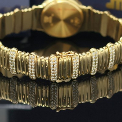 27057883d - MAURICE LACROIX Damenarmbanduhr in GG 750/000 mit Diamanten Referenz 55509/7101, quarz, ...