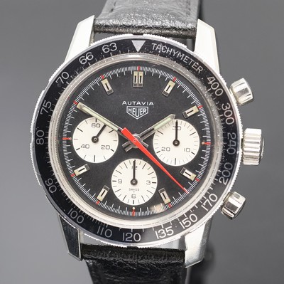 27057886a - HEUER Autavia Schaltradchronograph Referenz 2446C, Handaufzug, Schweiz um 1970, Boden ...