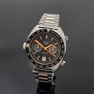 Image HEUER Autavia ´Orange Boy´ seltener Armbandchronograph Referenz 11630, Automatik, ...