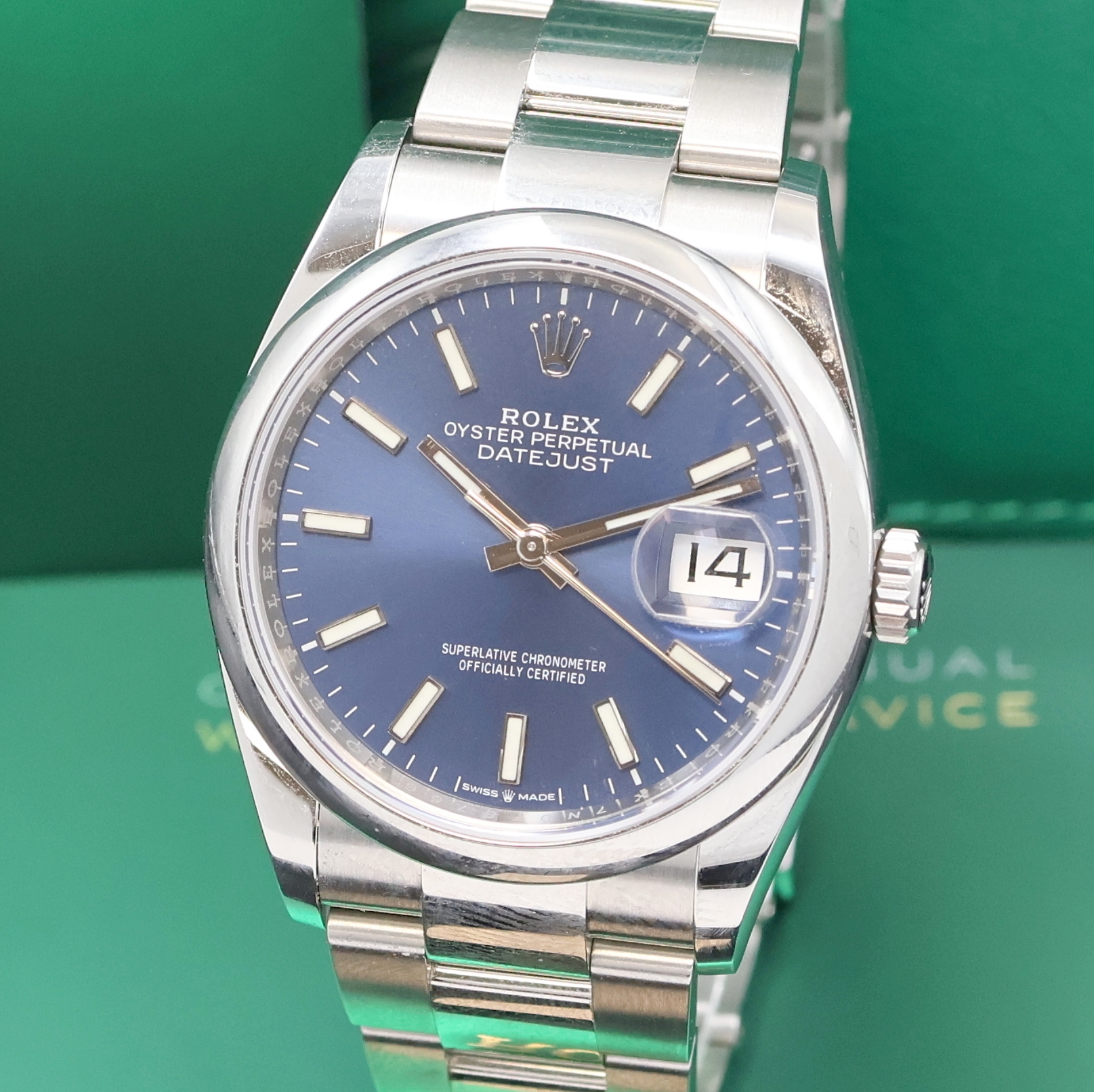 Detail a: ROLEX Oyster Perpetual Datejust Armbanduhr Referenz 126200, Schweiz verk. lt. beil. Pap. 11/2020, Automatik, Chronometer der Superlative in Edelstahl ...