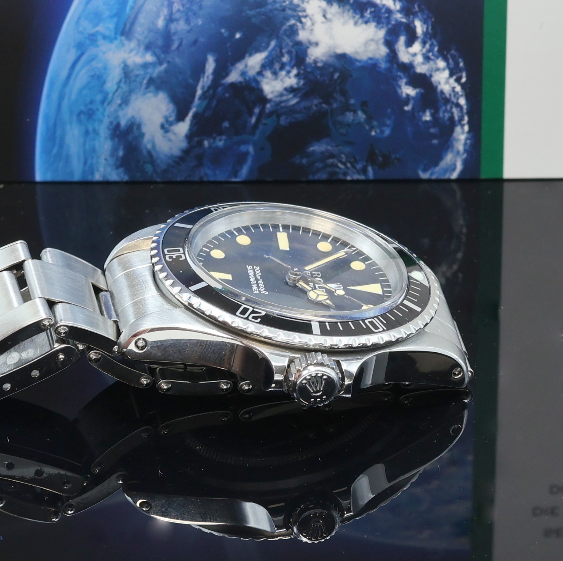 Detail d: ROLEX Oyster perpetual Submariner Herrenarmbanduhr Referenz 5513, Schweiz um 1965, Automatik, Edelstahlgeh. inkl. Oyster- Nietenband m. Faltschl., ...