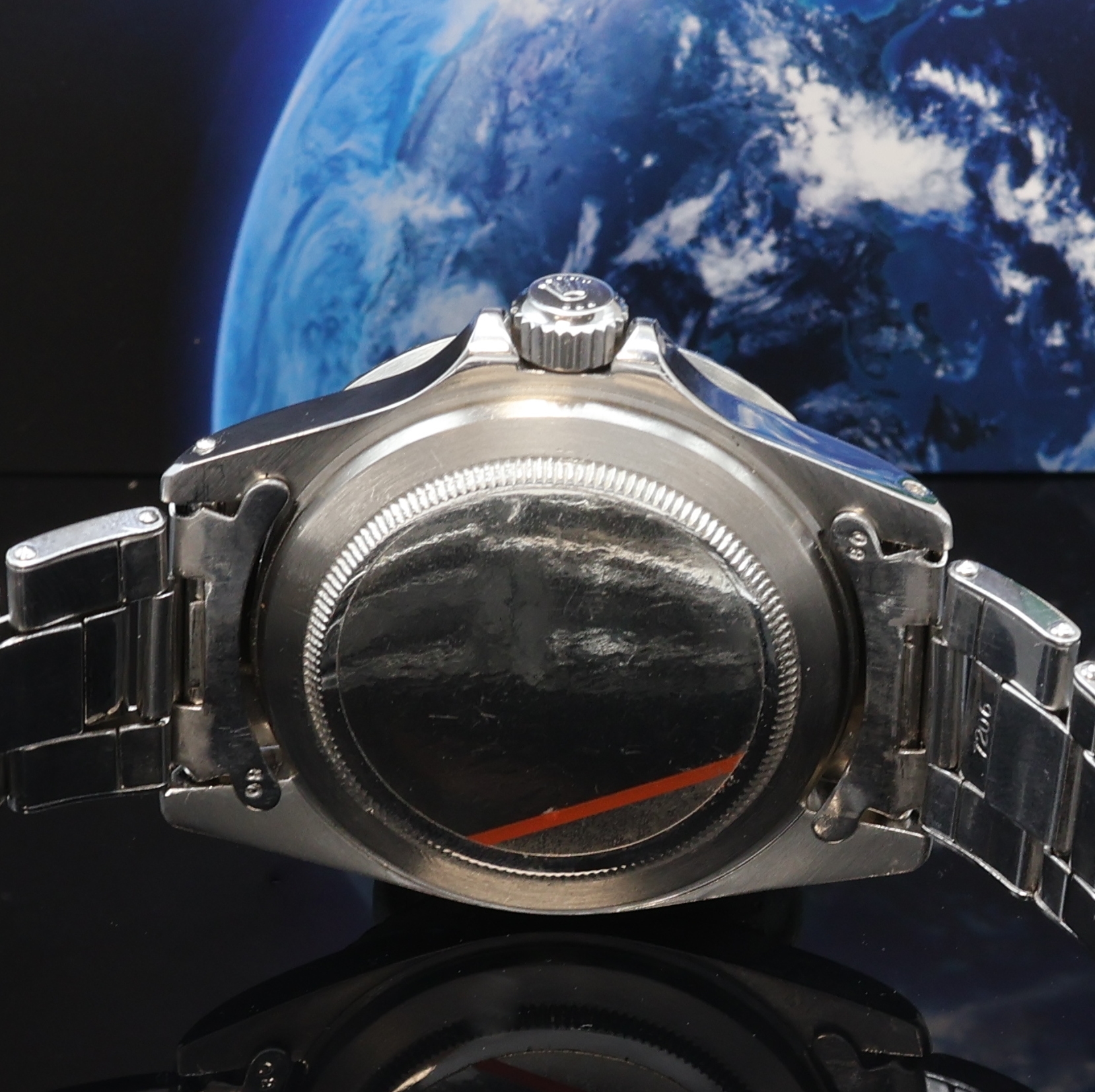 Detail e: ROLEX Oyster perpetual Submariner Herrenarmbanduhr Referenz 5513, Schweiz um 1965, Automatik, Edelstahlgeh. inkl. Oyster- Nietenband m. Faltschl., ...