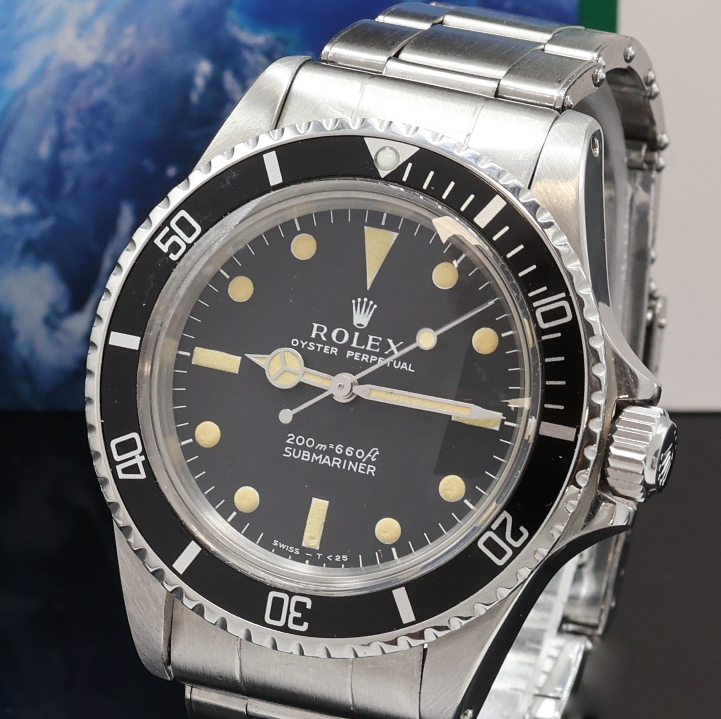 Detail f: ROLEX Oyster perpetual Submariner Herrenarmbanduhr Referenz 5513, Schweiz um 1965, Automatik, Edelstahlgeh. inkl. Oyster- Nietenband m. Faltschl., ...