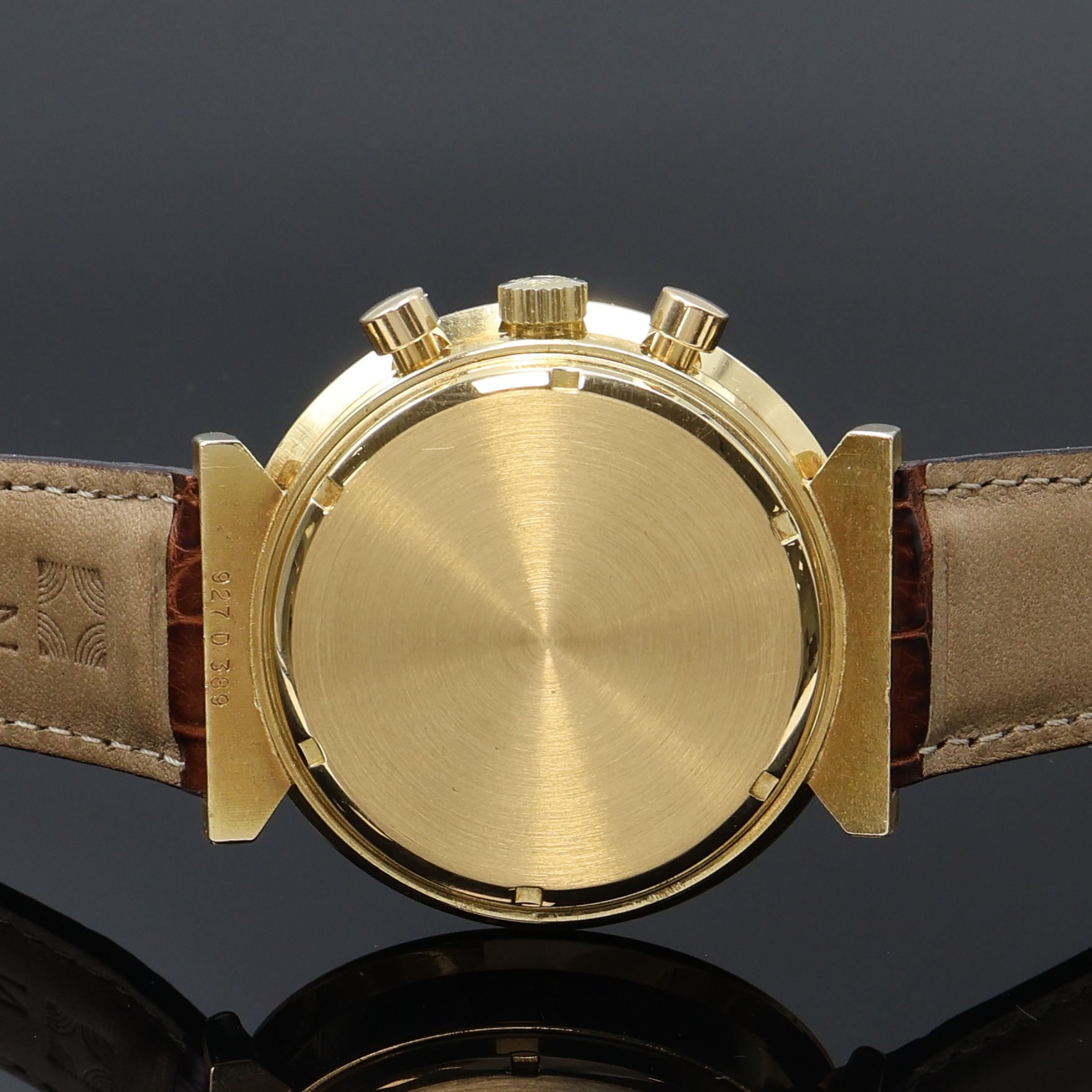 Detail d: ZENITH seltener Armbandchronograph El Primero in GG 750/000, Schweiz um 1970, Automatik, in geringer Stückzahl gefertigt, Boden geschr., orig. ...