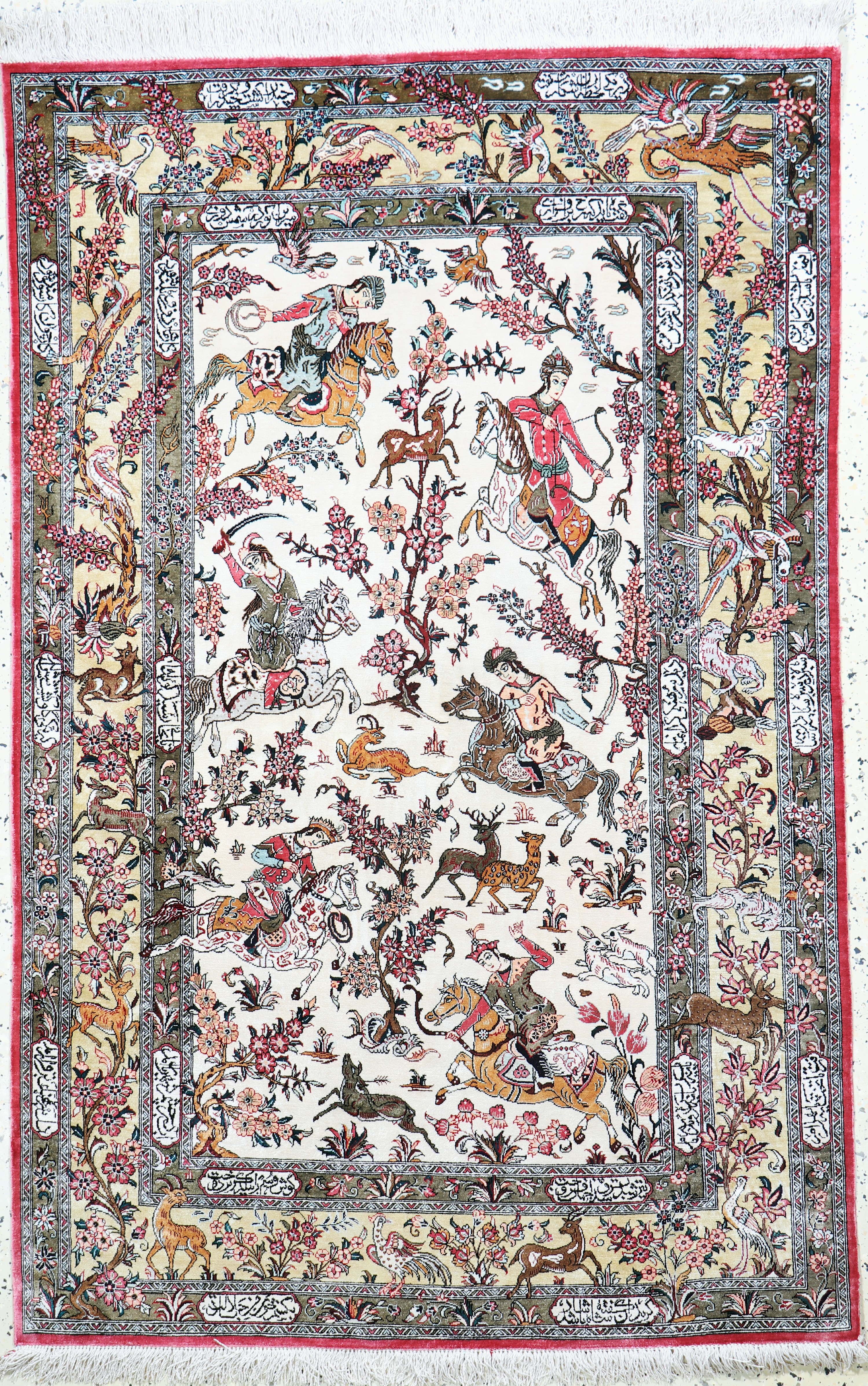 Image 27057919 - Ghom Seide fein, Persien, Ende 20.Jhd, reine Naturseide, ca. 150 x 103 cm, ca. 1,0 Mio. ...