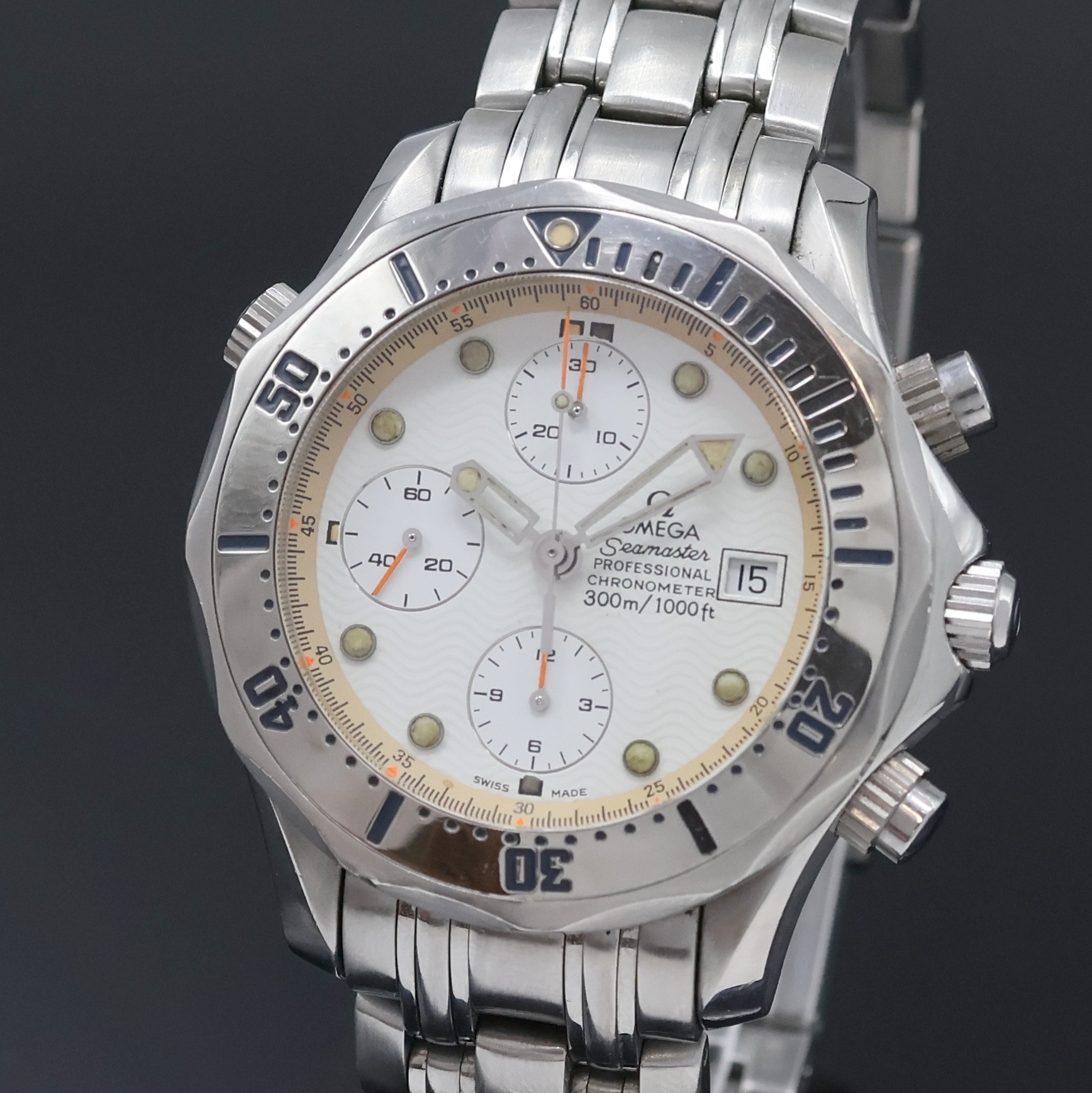 Detail a: OMEGA Seamaster Professional Chronometer Herrenchronograph Referenz 178.0504, Schweiz um 2000, Automatik, Edelstahlgeh. inkl. orig. Stahlband m. ...