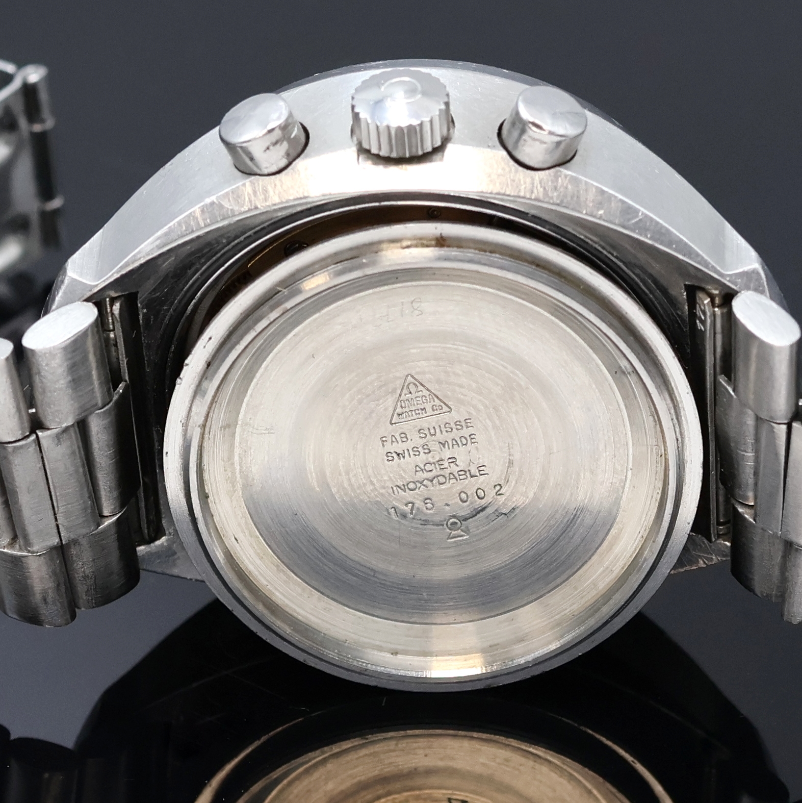Detail g: OMEGA Speedmaster Professional Mark III Armbandchronograph Referenz 176.002, Schweiz um 1973, Automatik, massives Edelstahlgeh. inkl. orig. Stahlband ...
