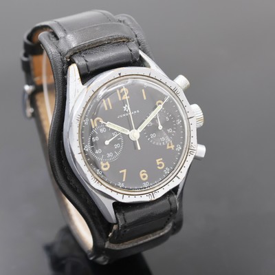 27057900b - JUNGHANS Bundeswehr Armbandchronograph, Deutschland um 1960, Handaufzug, verchr. Geh., ...