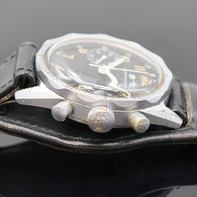 27057900c - JUNGHANS Bundeswehr Armbandchronograph, Deutschland um 1960, Handaufzug, verchr. Geh., ...