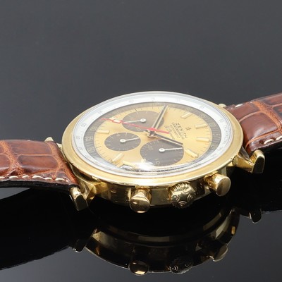 27057918c - ZENITH seltener Armbandchronograph El Primero in GG 750/000, Schweiz um 1970, Automatik, ...