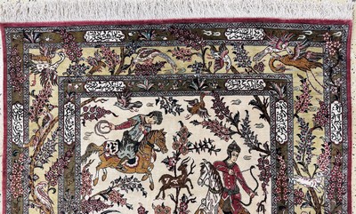 27057919a - Ghom Seide fein, Persien, Ende 20.Jhd, reine Naturseide, ca. 150 x 103 cm, ca. 1,0 Mio. ...