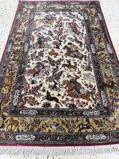 27057919e - Ghom Seide fein, Persien, Ende 20.Jhd, reine Naturseide, ca. 150 x 103 cm, ca. 1,0 Mio. ...