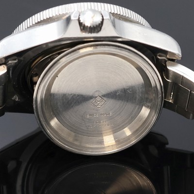 27057955g - MOVADO ZENITH Taucherarmbanduhr in Stahl, Schweiz um 1970, Automatik, Boden u. Krone ...