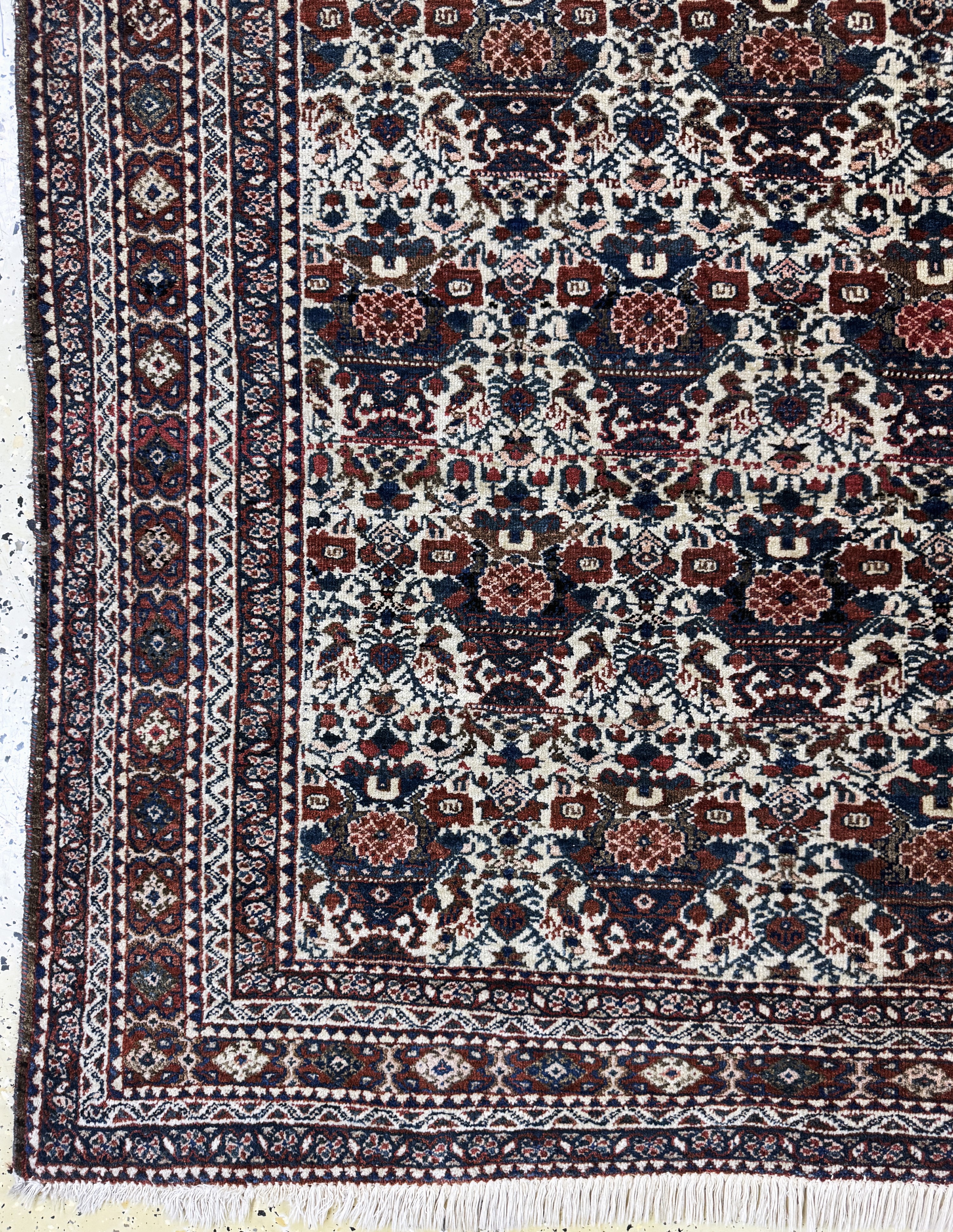 Detail c: Afschar antik, Persien, um 1900, Wolle auf Baumwolle, ca. 199 x 144 cm, EHZ: 2-3