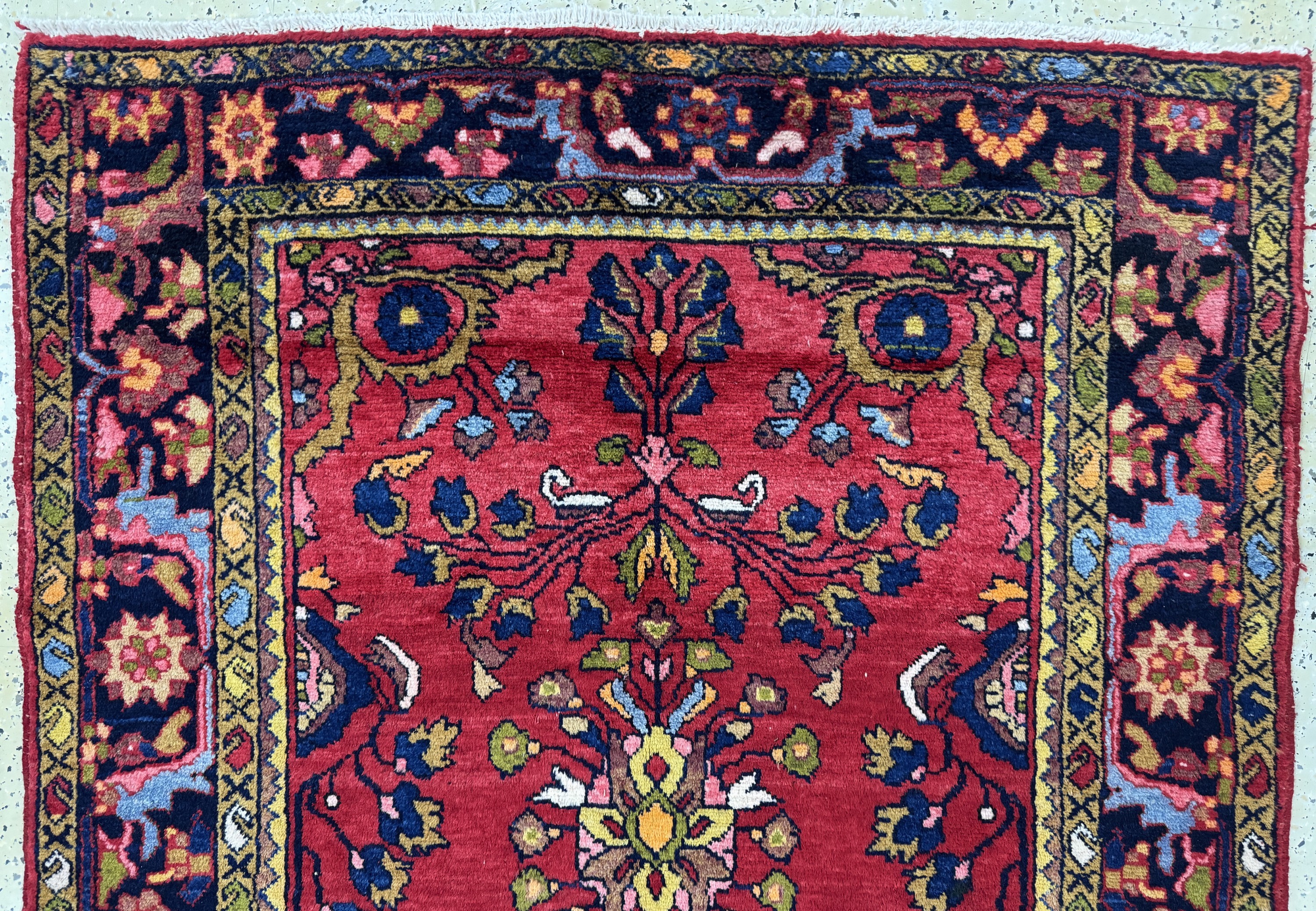 Detail a: Lilian, Persien, Mitte 20.Jhd, Wolle auf Baumwolle, ca. 259 x 137 cm, EHZ: 2