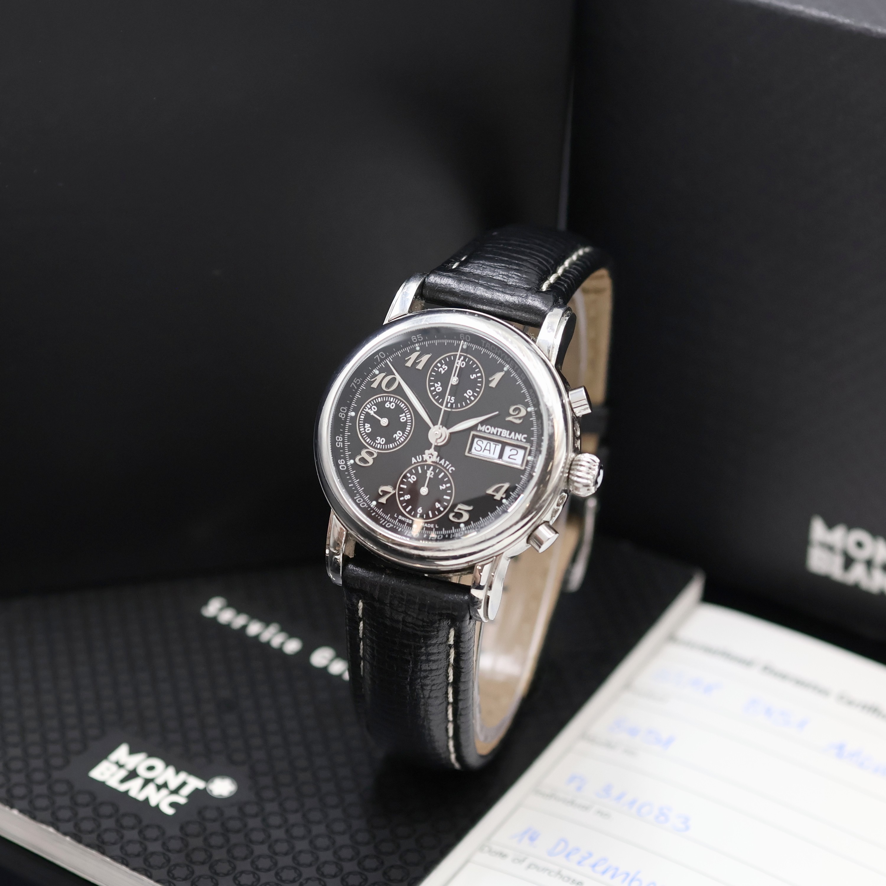 Image 27058169 - MONTBLANC Star Meisterstück Herrenchronograph Referenz 7016, Schweiz verk. lt. beil. ...