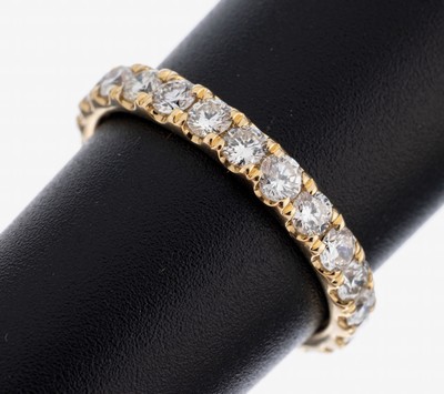 Image 14 kt Gold Brillant-Memoryring, GG 585/000, 24 Brillanten zus. ca. 1.72 ct (grav.) ...