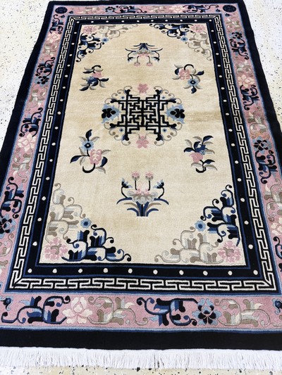 27058149d - Antik Finish, China, Ende 20.Jhd, Wolle aufBaumwolle, ca. 188 x 120 cm, gereinigt, EHZ: ...