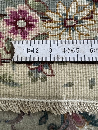 27058150g - Täbriz fein(60 Raj), Persien, Ende 20.Jhd, Korkwolle mit und auf Seide, ca. 302 x 200 ...