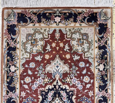 27058151d - 3 Lots Täbriz fein(50 Raj), Persien, Ende 20.Jhd, Korkwolle mit Seide, ca. 130 x 70 ...