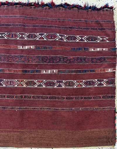 27058153a - 2 Lots Torba & Tschowal, Turkmenistan, Anfang 20.Jhd, Wolle auf Wolle, ca. 114 x 85 cm, ...