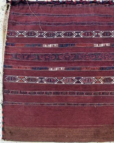 27058153b - 2 Lots Torba & Tschowal, Turkmenistan, Anfang 20.Jhd, Wolle auf Wolle, ca. 114 x 85 cm, ...