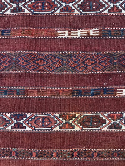 27058153c - 2 Lots Torba & Tschowal, Turkmenistan, Anfang 20.Jhd, Wolle auf Wolle, ca. 114 x 85 cm, ...