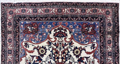 27058160f - Antiker Farahan fein, Persien, 19.Jhd, Korkwolle auf Baumwolle, ca. 200 x 134 cm, EHZ: ...