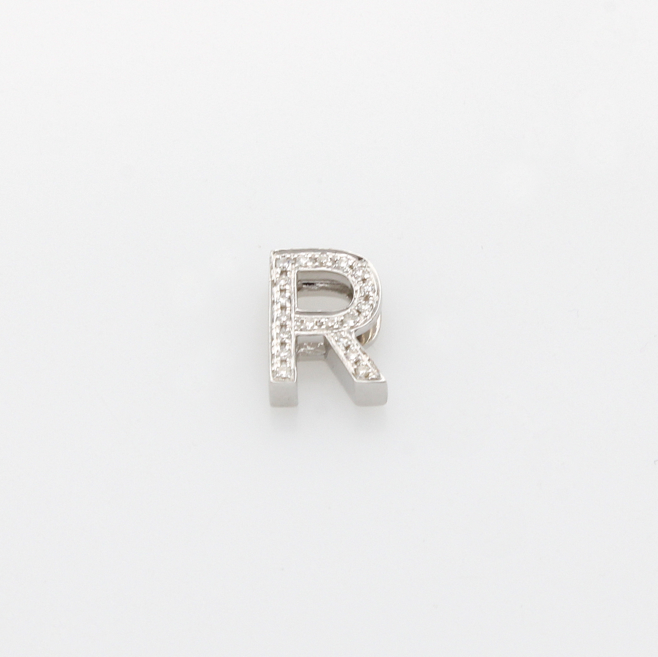 Image 27058501 - Anhänger mit Brillanten ´R´, WG 585/000, 19 Brill. zus. ca. 0.04 ct Weiß/si, Maße ca. ...