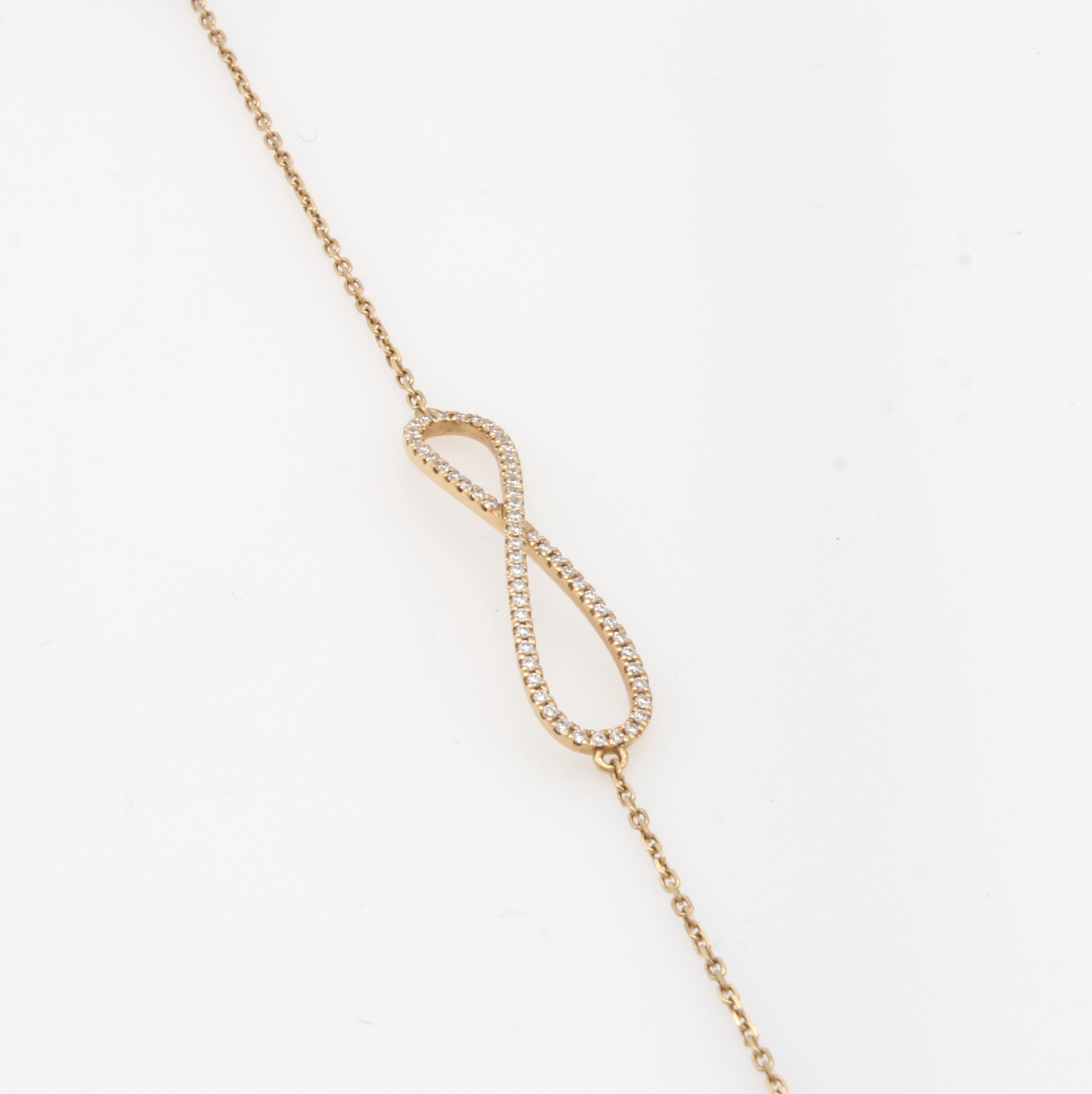 Image 27058508 - Armband mit Brillanten ´Infinity´, RG 750/ 000, 57 Brill. zus. ca. 0.16 ct feines ...