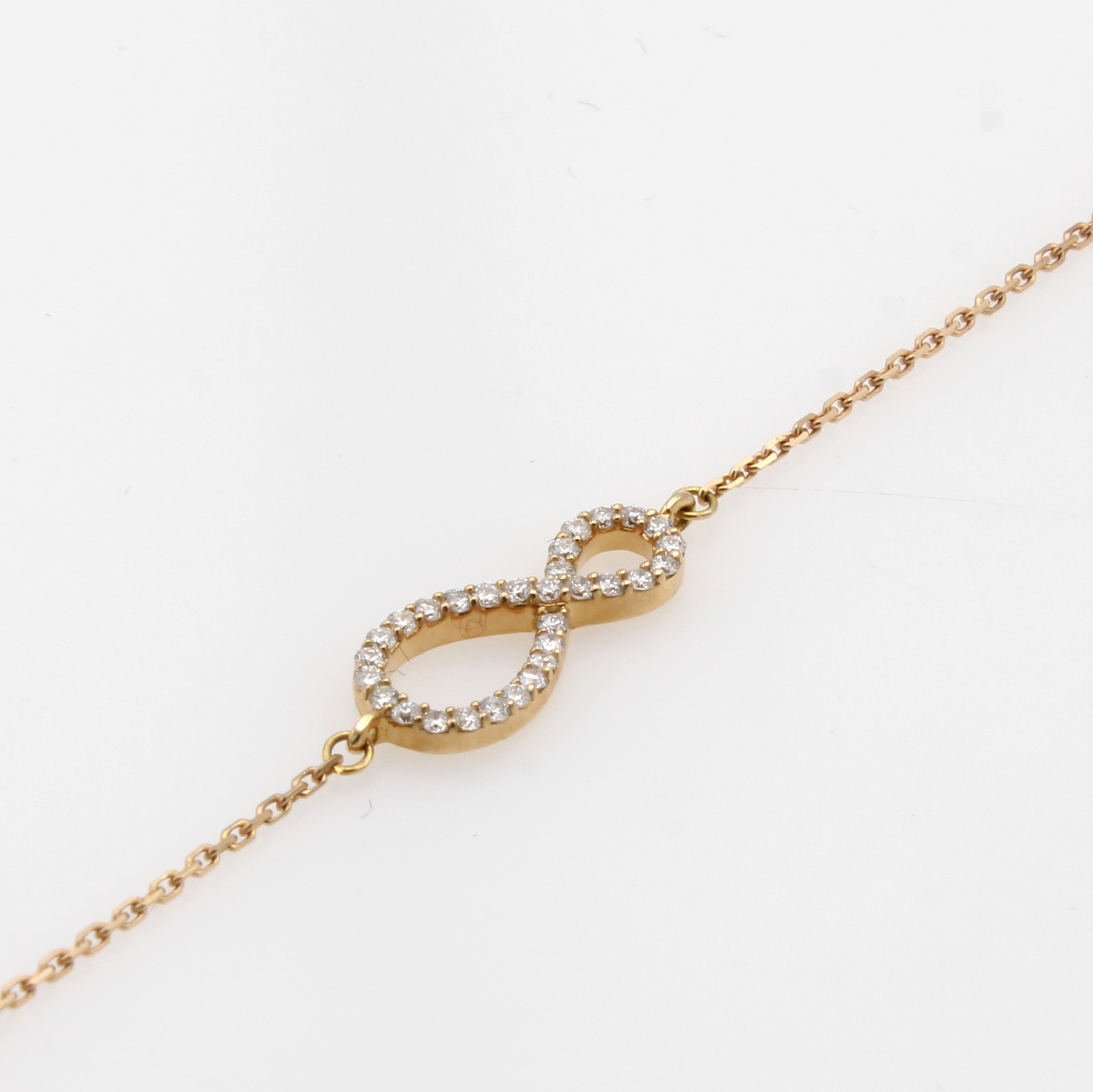 Image 27058511 - Armband mit Brillanten ´Infinity´, RG 750/ 000, 30 Brill. zus. ca. 0.14 ct feines ...