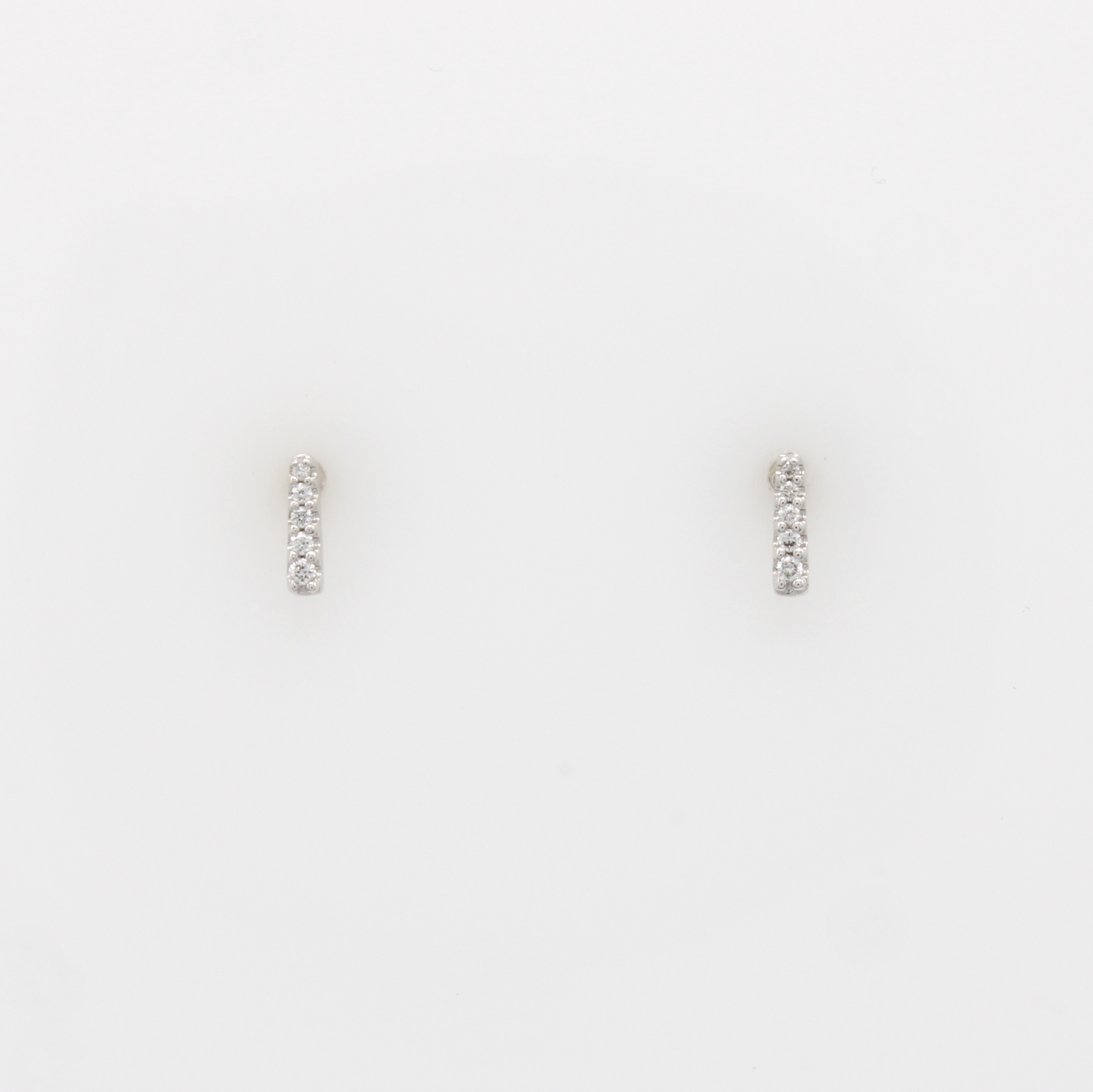 Image 27058561 - Paar Ohrstecker mit Brillanten, WG 585/000, 10 Brill. zus. ca. 0.03 ct feines Weiß/si ...