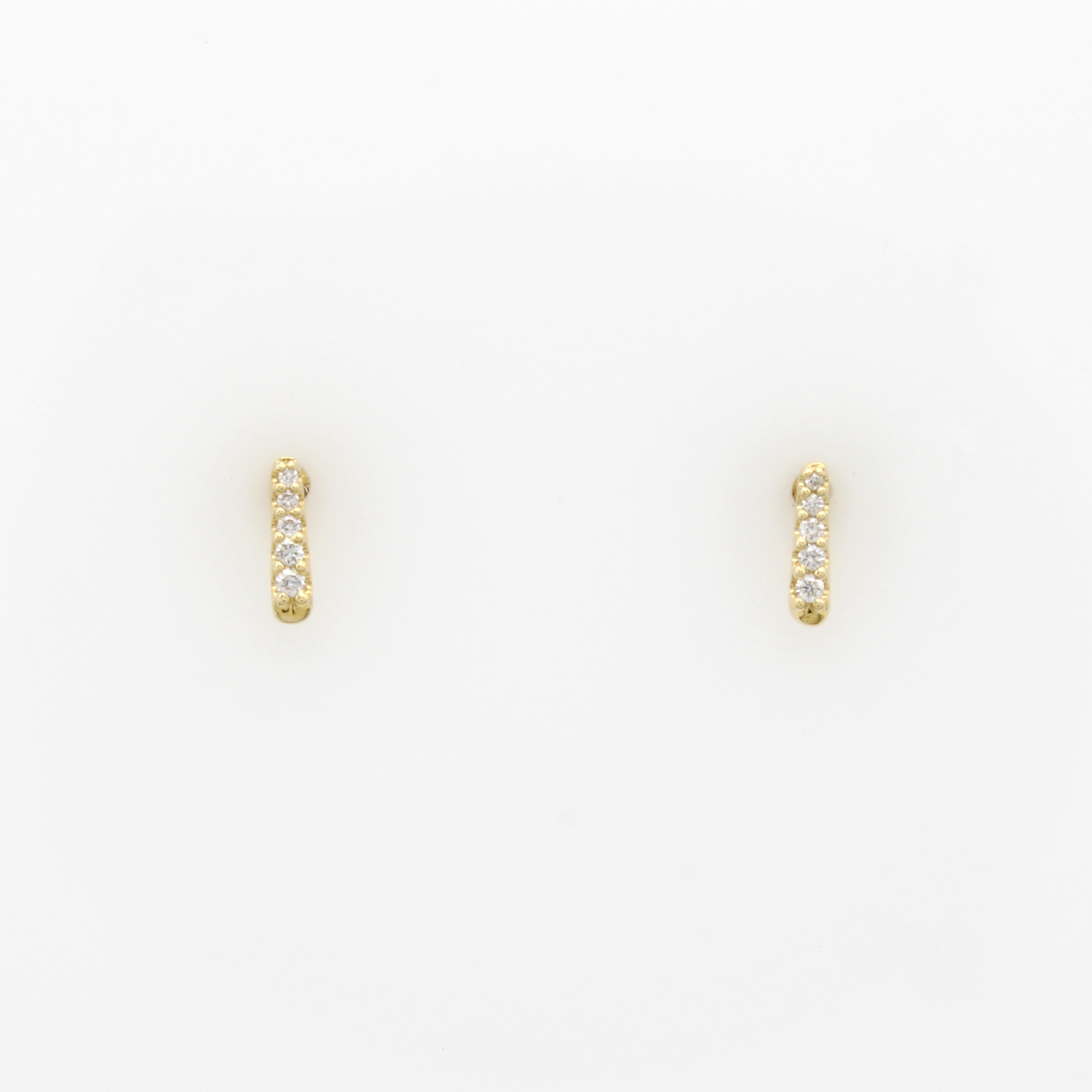 Image 27058563 - Paar Ohrstecker mit Brillanten, GG 585/000, 10 Brill. zus. ca. 0.03 ct feines Weiß/si ...