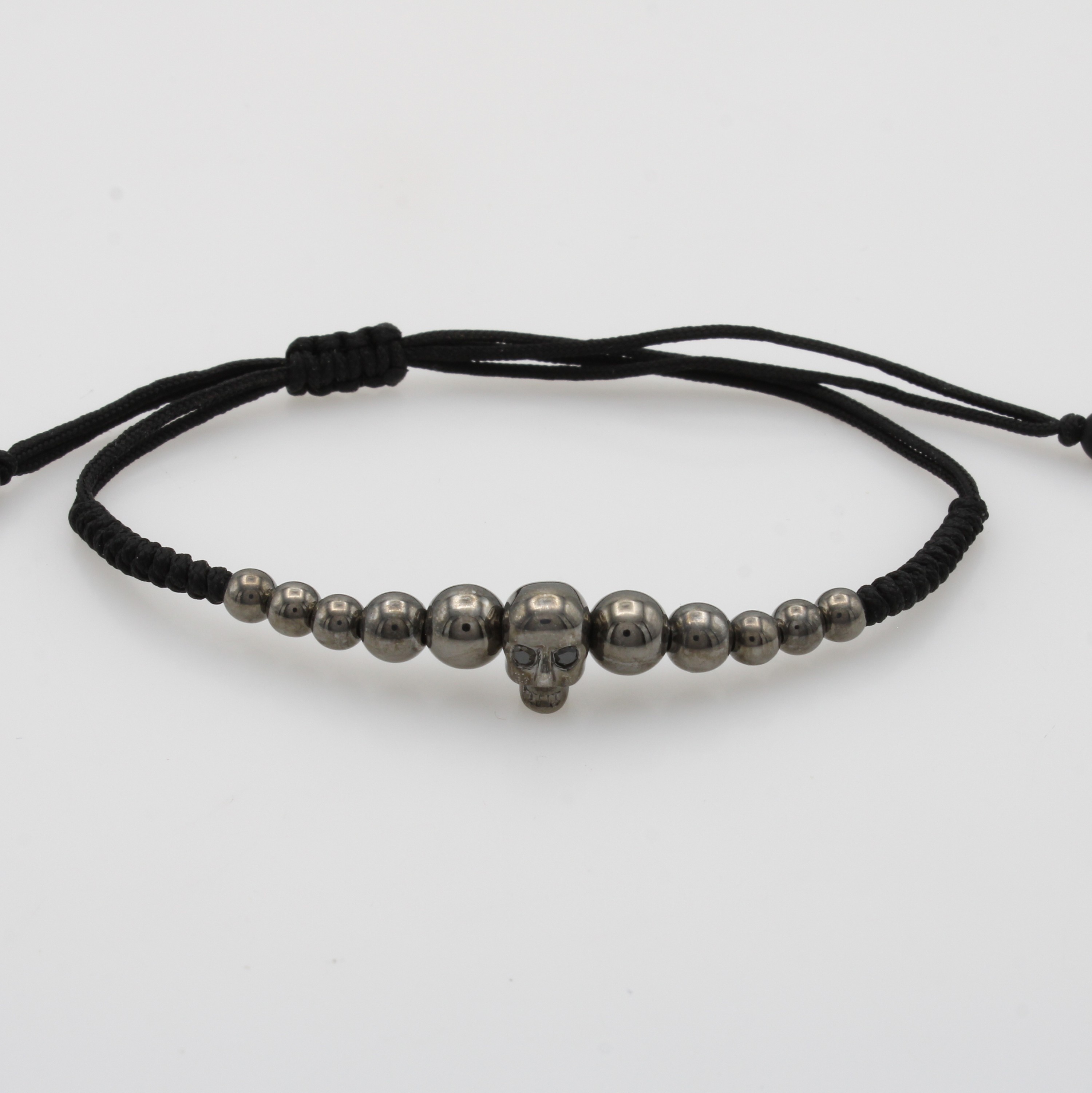 Image 27058583 - Shamballaarmband mit Diamanten und Onyxen, WG 750/000, 1 Zwischenteil in Form eines ...