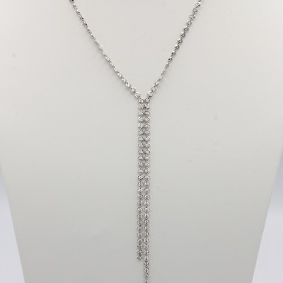 Image Y-Collier mit Brillanten, WG 750/000, 181 Brill. zus. ca. 3.32 ct feines Weiß/si, L. ...
