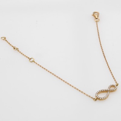 27058511a - Armband mit Brillanten ´Infinity´, RG 750/ 000, 30 Brill. zus. ca. 0.14 ct feines ...