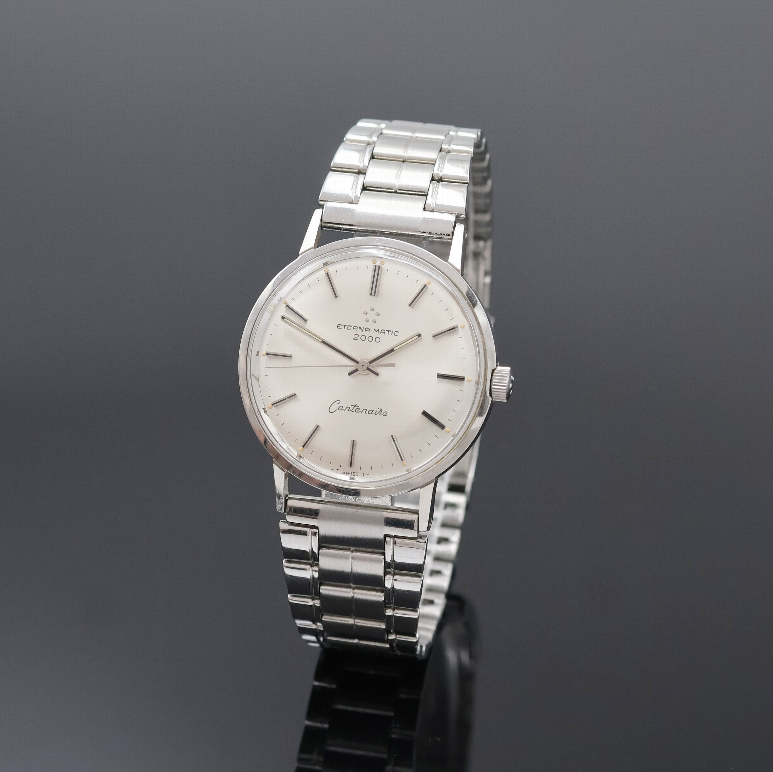 Image 27059061 - ETERNA MATIC 2000 Centenaire Armbanduhr in Stahl Referenz 144T, Schweiz um 1965, ...