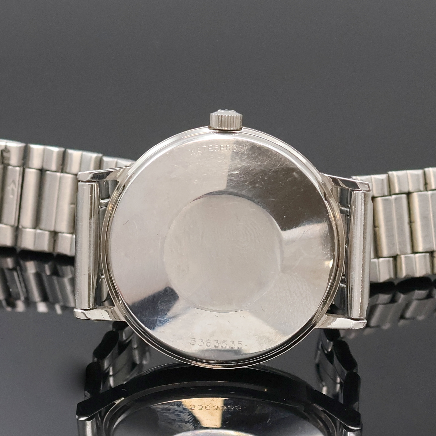 Detail c: ETERNA MATIC 2000 Centenaire Armbanduhr in Stahl Referenz 144T, Schweiz um 1965, Automatik, 2-teil. Geh., Boden aufgedr., Krone orig., vern. Werk, ...