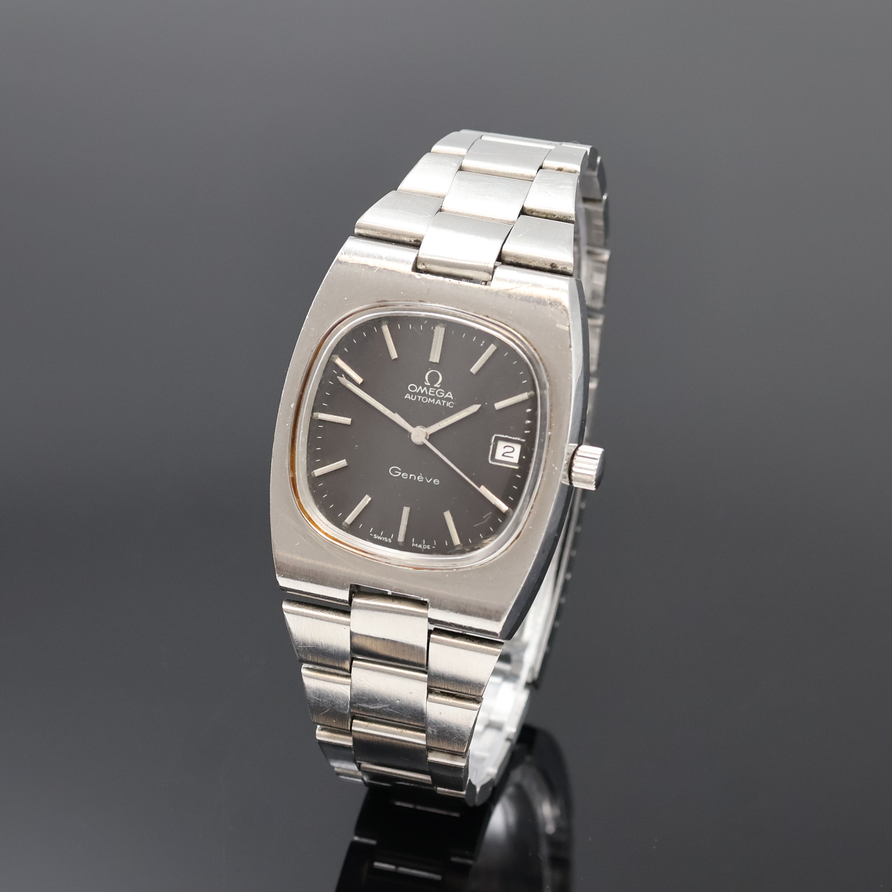 Image 27059077 - OMEGA Geneve Herrenarmbanduhr in Stahl Referenz 166.0191, Schweiz um 1974, Automatik, ...