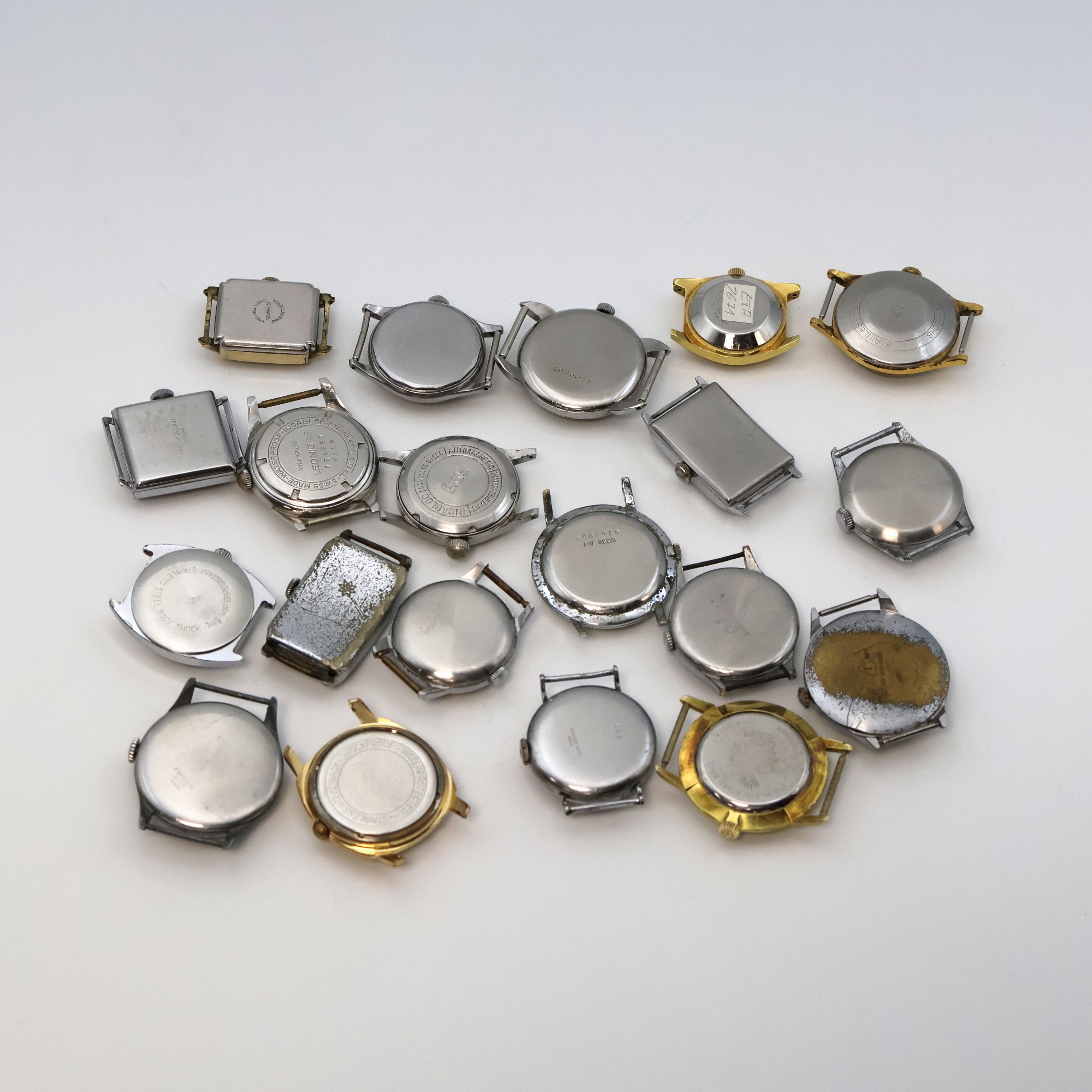 Detail c: 20 Armbanduhren verschiedener Marken, USA/ Schweiz/Deutschland um 1935 - 1970, 1 x Automatik, 19 x Handaufzug, 4 Stahlgeh., davon 3 verschr., 11 x ...