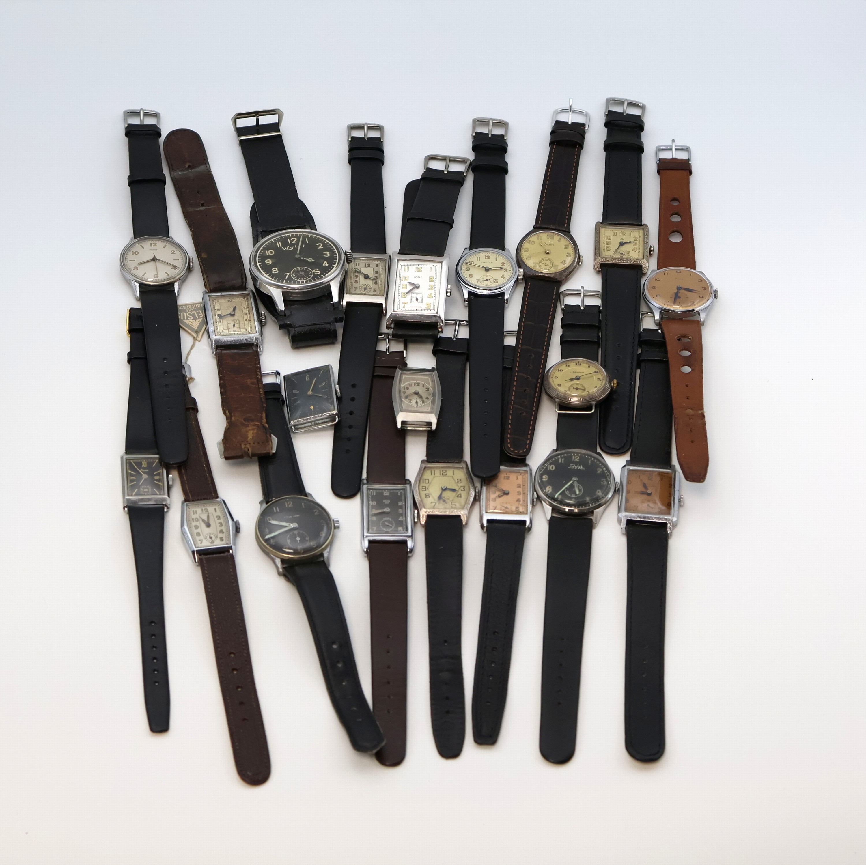 Image 27059097 - 20 Armbanduhren in verschiedenen Gehäusen, Schweiz/Deutschland um 1920-1945, ...