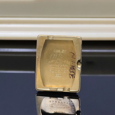 27059052e - HAMILTON 14k yellow gold wristwatch, USA around 1950, two-piece construction, rectangular ...
