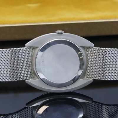 27059054d - IWC Herrenarmbanduhr in Stahl am angesetzten original Milanaiseband, Schweiz um 1970, 3- ...