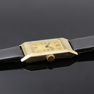 27059055b - LACO rechteckige Armbanduhr in GG 585/000, Deutschland um 1935, Handaufzug, 2-teil. ...